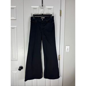 Levi’s Womens Black Shaping Wide Leg Jeans Size 29